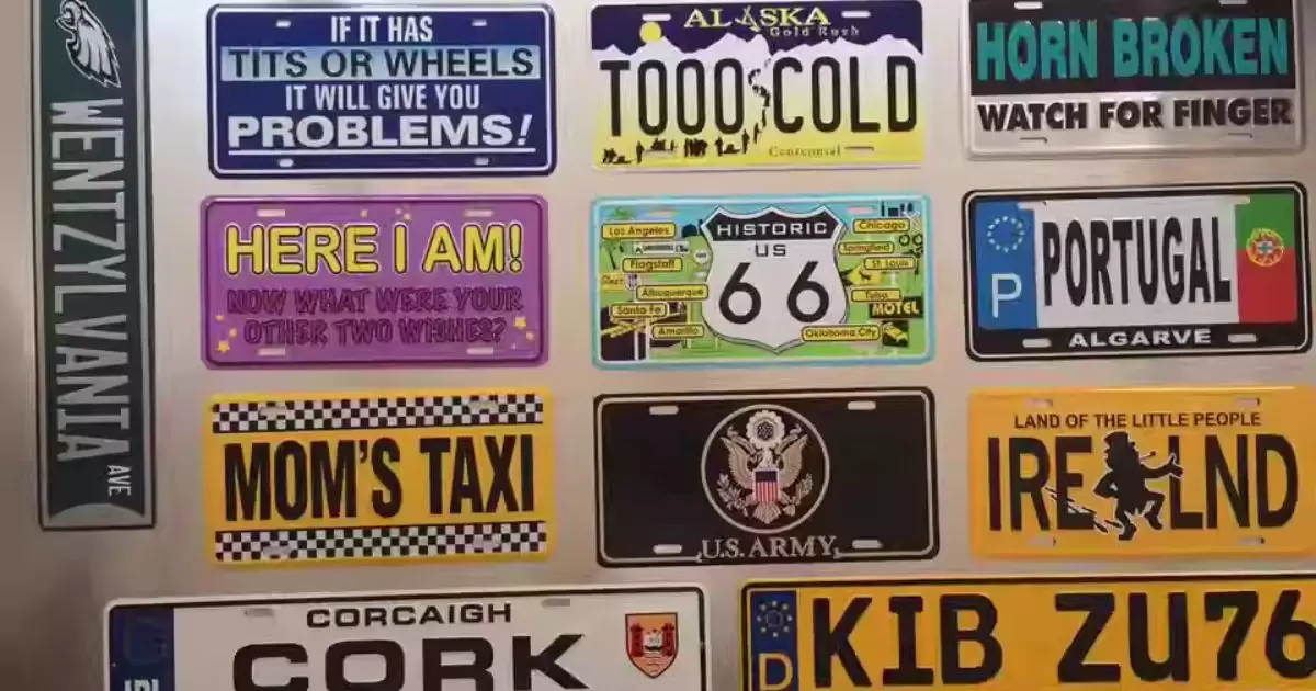 Number Plates Different Colours